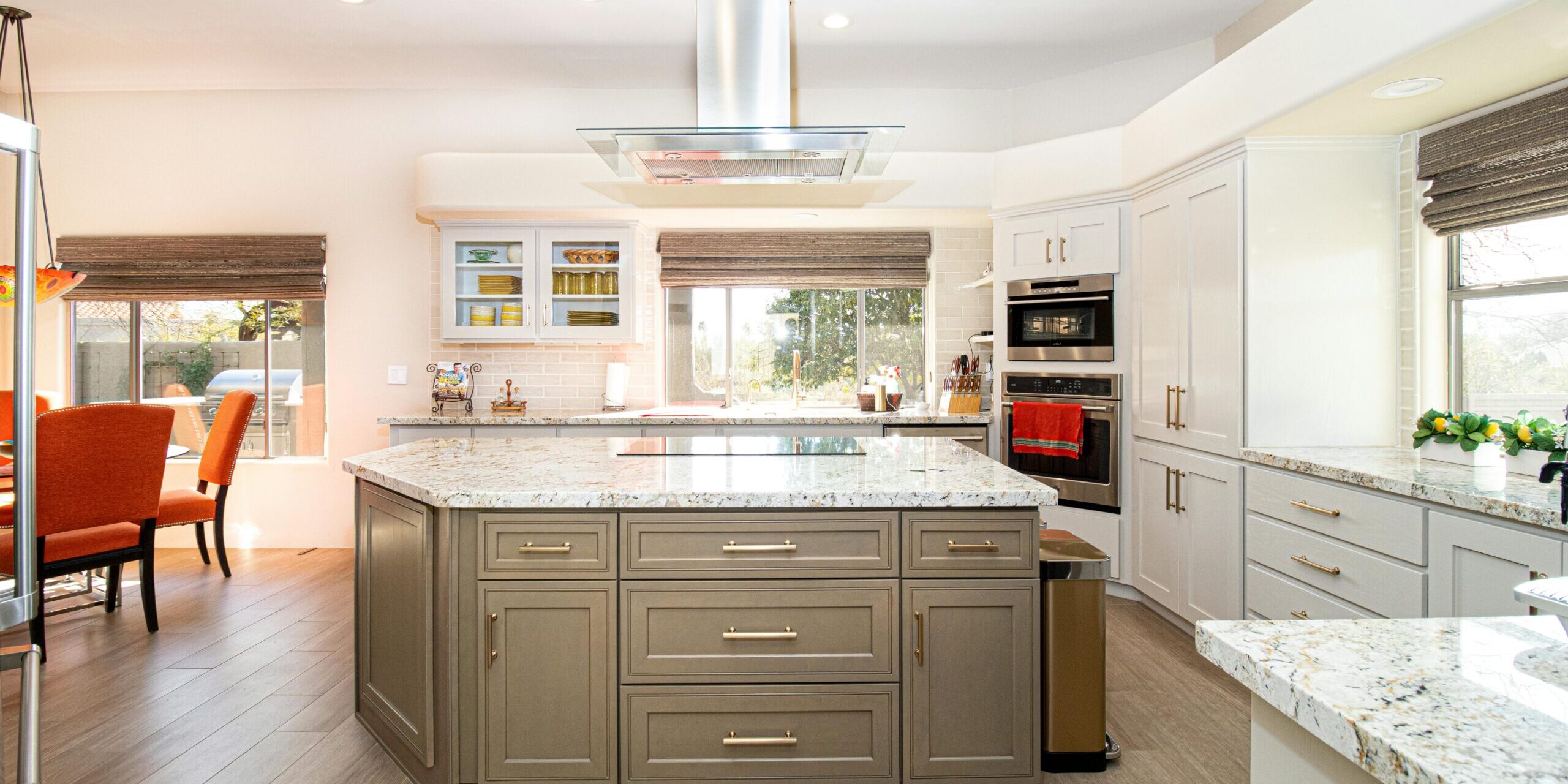 modern kitchen with island