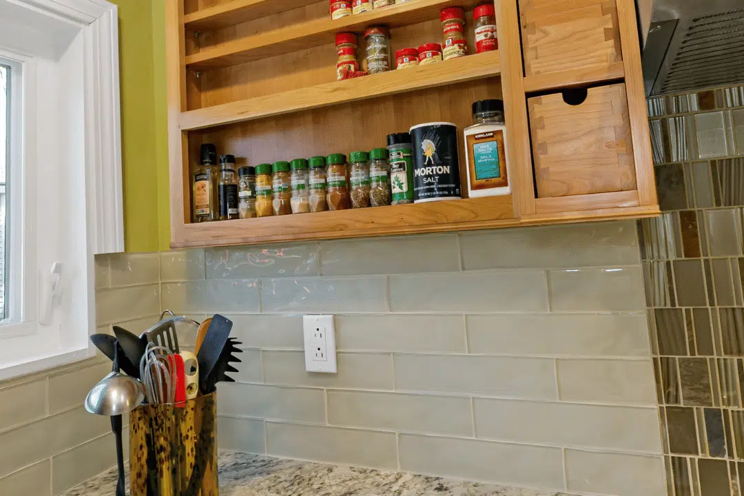 organized pantry with clear bins and labels