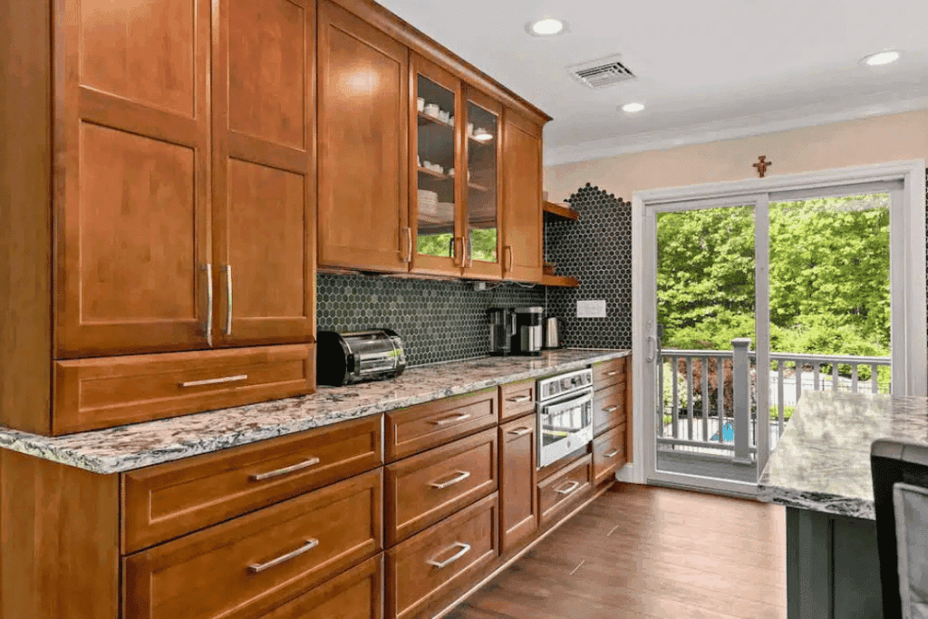 Quartz countertop installation