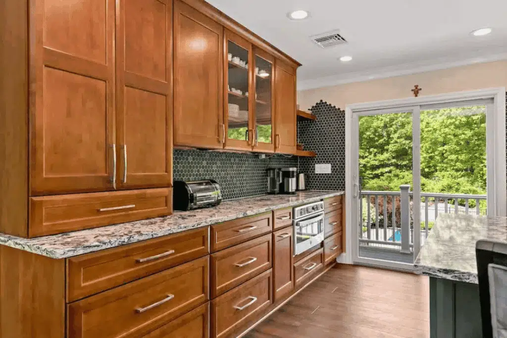 Quartz countertop installation