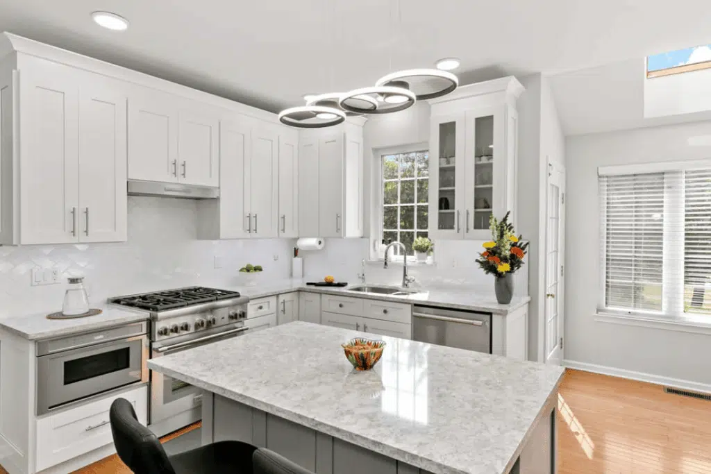 modern kitchen lighting setup