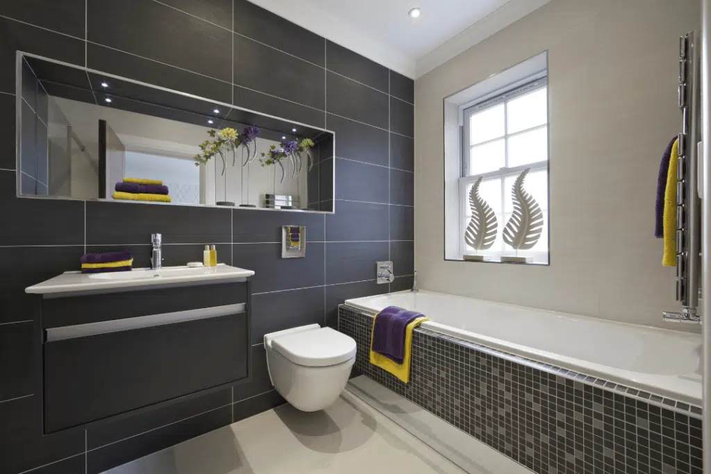 Modern bathroom design with efficient layout and smooth traffic flow