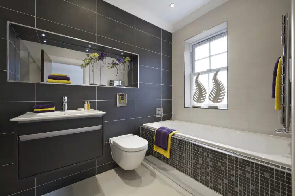 Modern bathroom design with efficient layout and smooth traffic flow