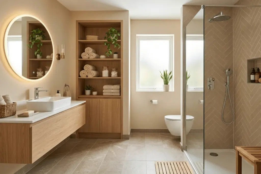 Well-planned bathroom layout improving daily routine and maximising space